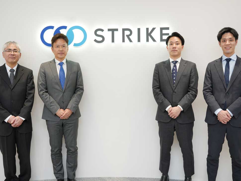 有限会社アクティブライフ旭川(現:有限会社ウェルフォース) 取締役事務長 田中稔洋氏, 株式会社ウェルフォース 代表取締役 桶川和則氏, 株式会社日本創生投資 ディレクター 牧大誠氏, ストライク福留